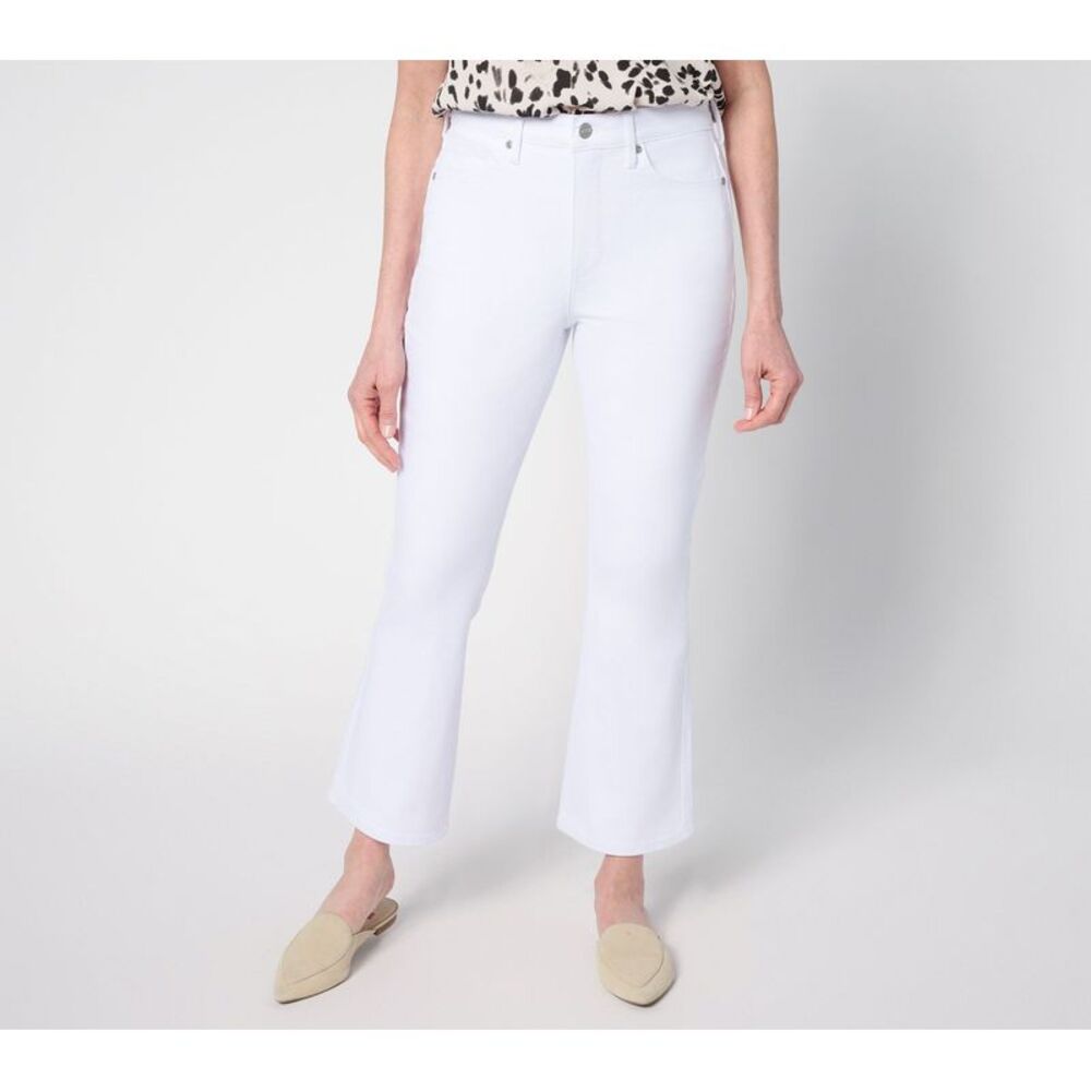 NYDJ Women's Petite Pants 18WP High Rise Billie Ankle Jeans w Cool White